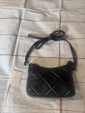 NWT Primark Black Quilted Small Shoulder Bag with Adjustable Strap